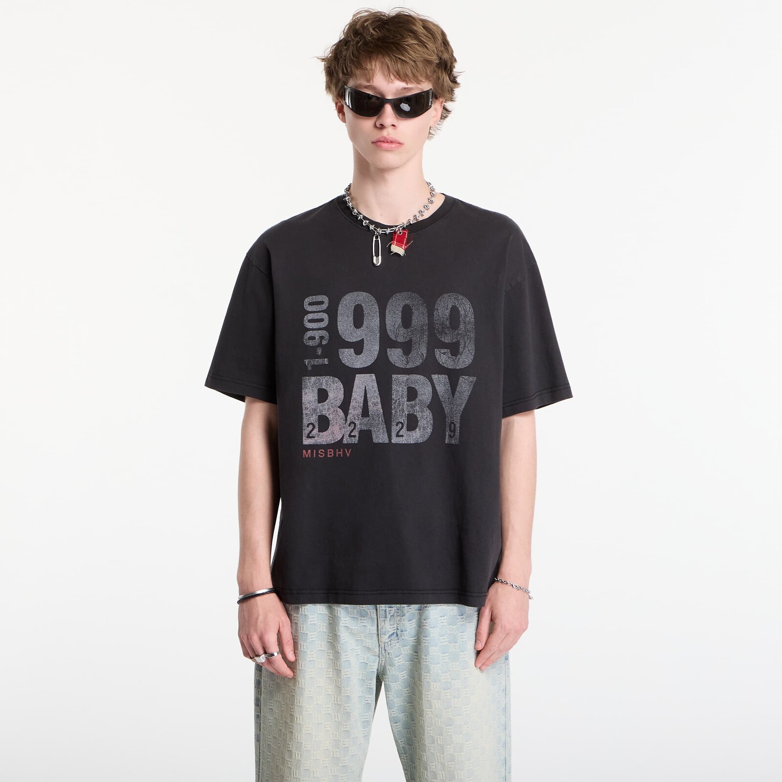 Tričko MISBHV 999 Baby T-Shirt UNISEX Washed Black L