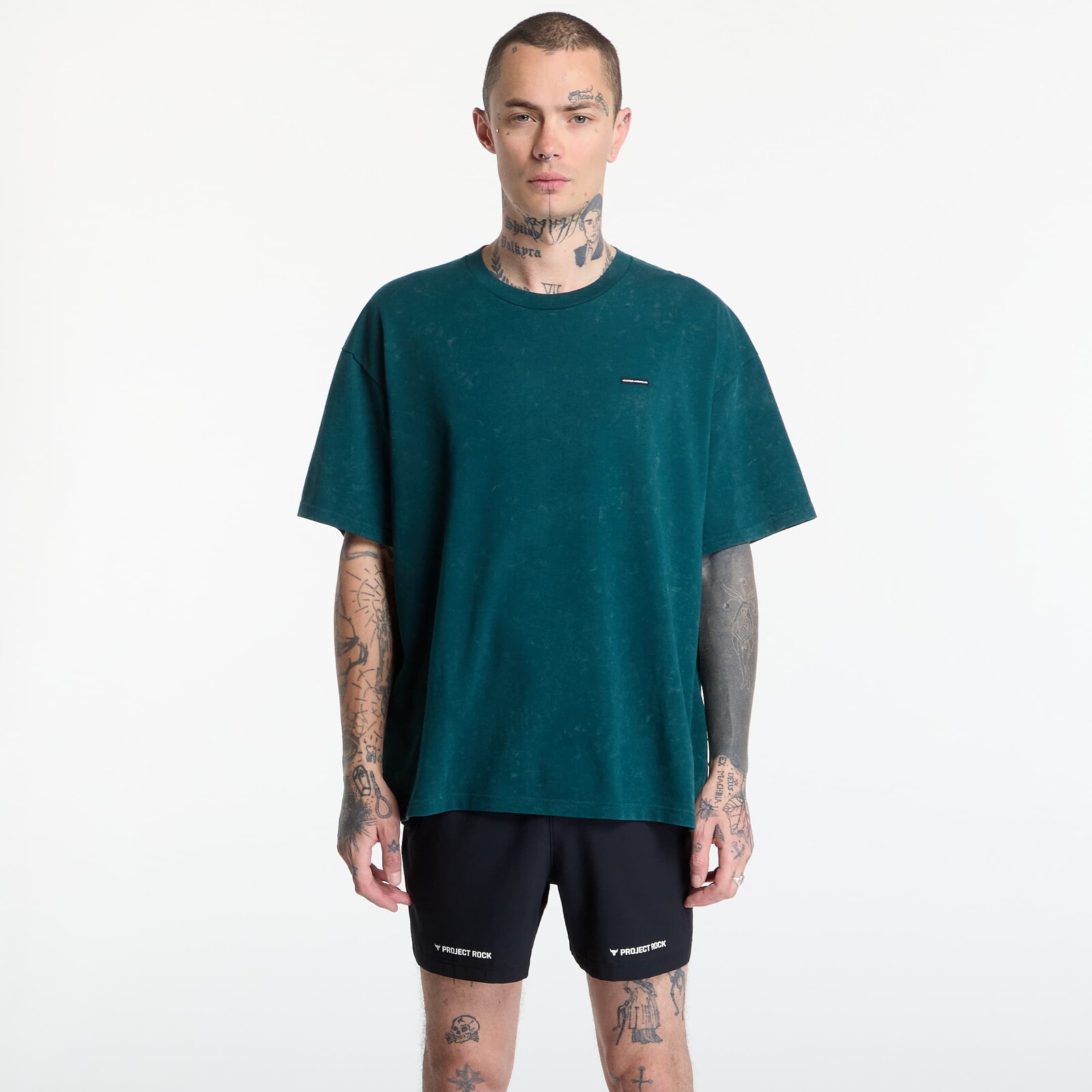 Tričko Under Armour M HW OS LOGO WASH SS Green XL