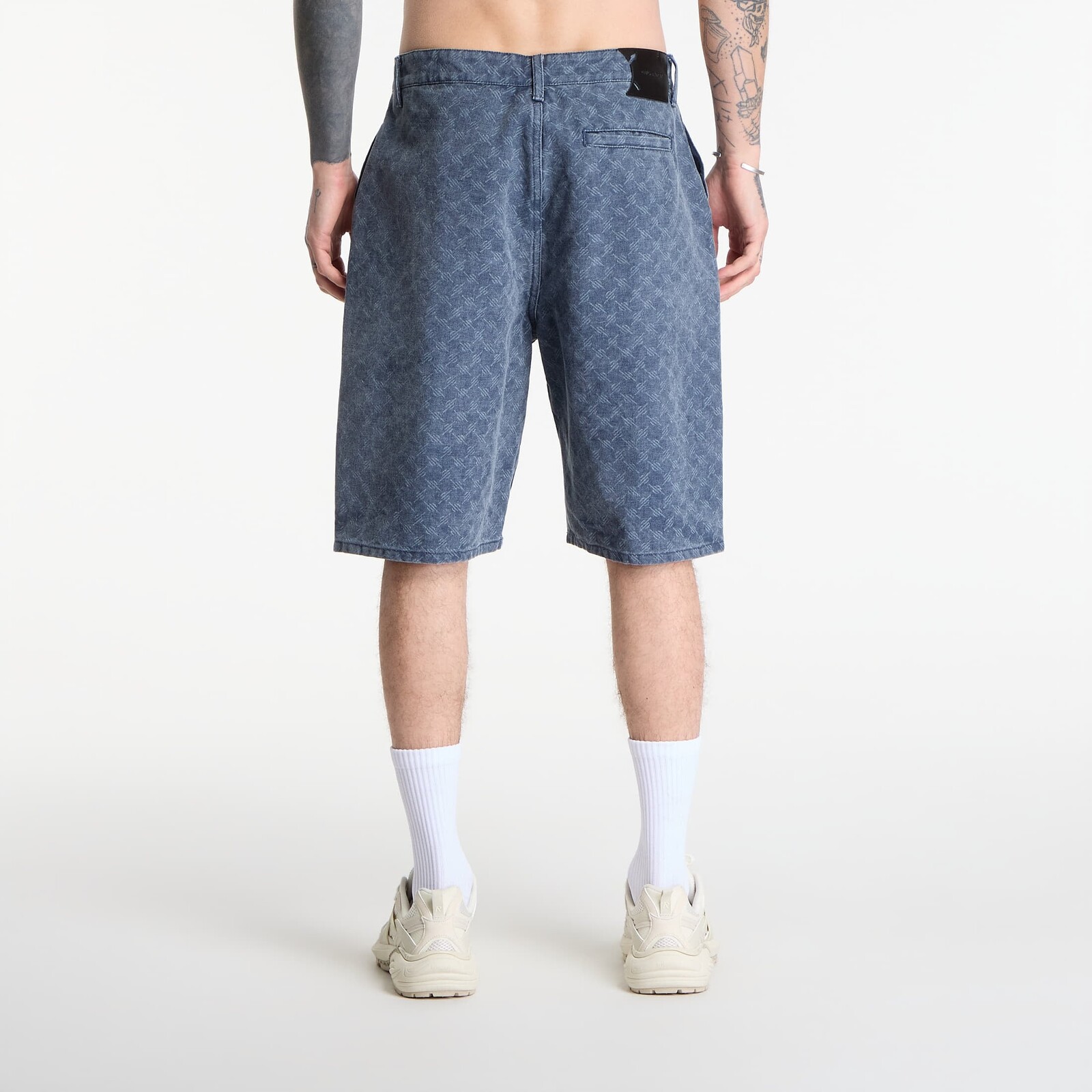 Šortky Daily Paper Washed Monogram Woven Shorts Blue Wing Teal XS