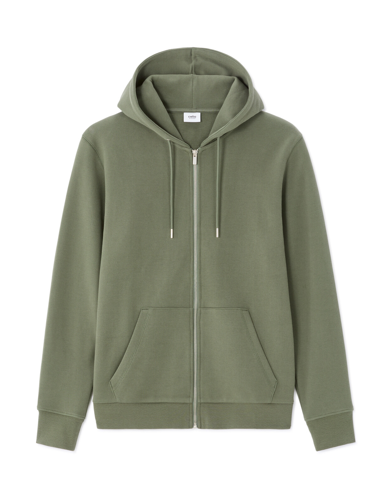 Celio Lepiquet zelená mikina na zips