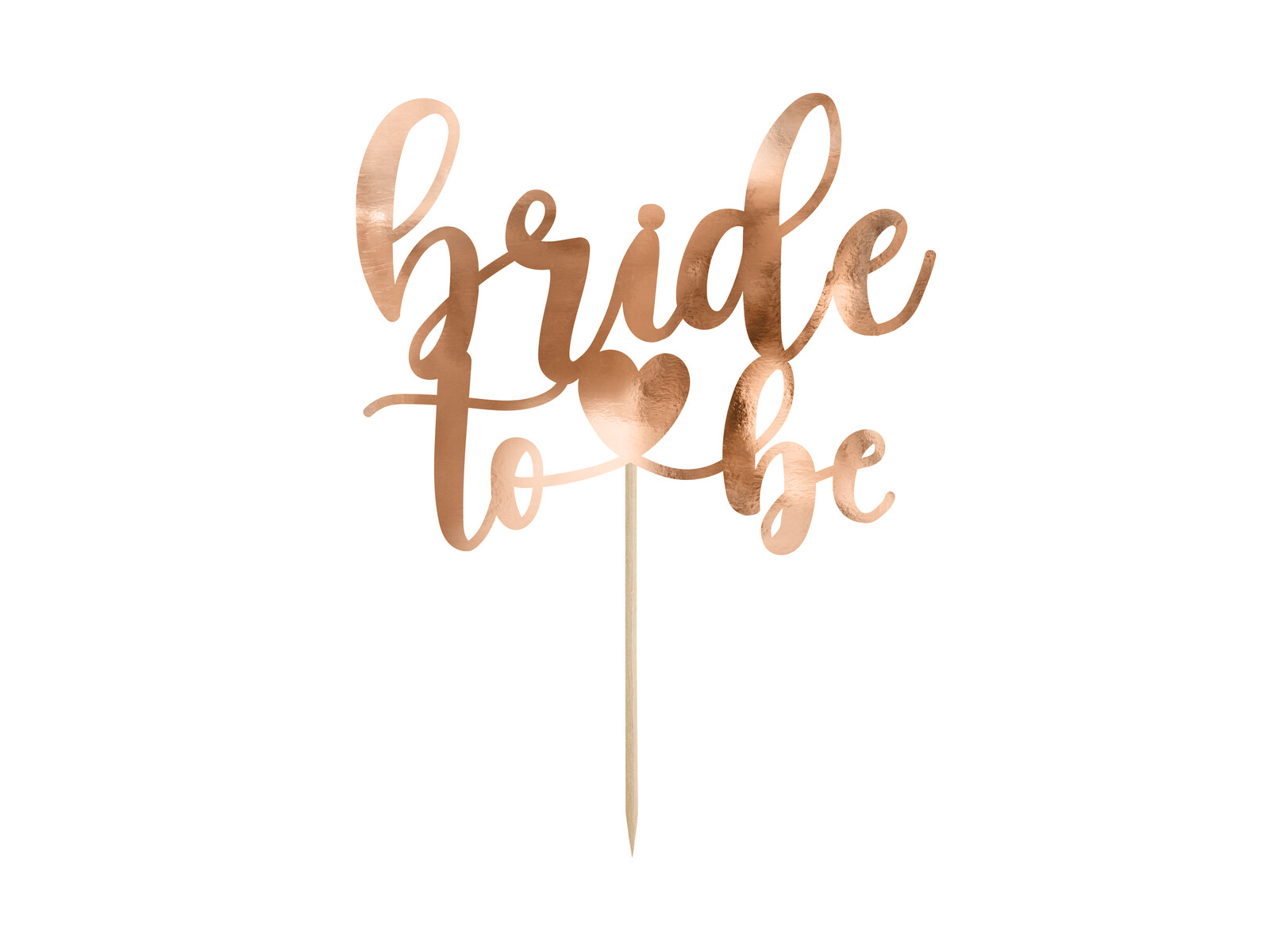 PartyDeco Tortový zápich - Bride to be rosegold 17,5 cm