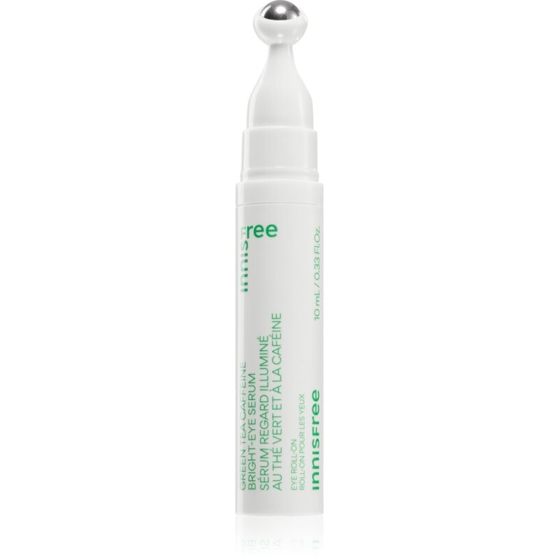 innisfree Green Tea Caffeine Bright-Eye Serum chladivý očný roll-on proti opuchom a tmavým kruhom 10 ml