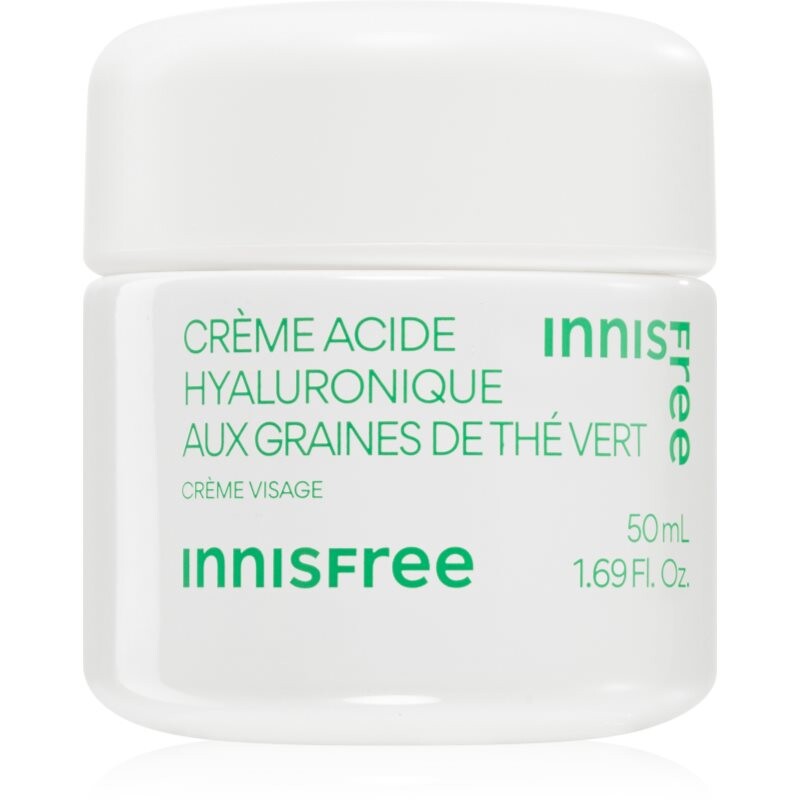 innisfree Green Tea Seed Hyaluronic Cream hydratačný pleťový krém s upokojujúcim účinkom 50 ml