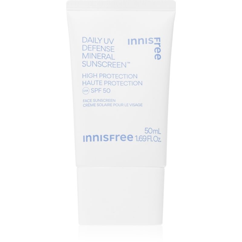 innisfree Daily UV Defense Mineral Sunscreen minerálny ochranný fluid na tvár SPF 50 50 ml