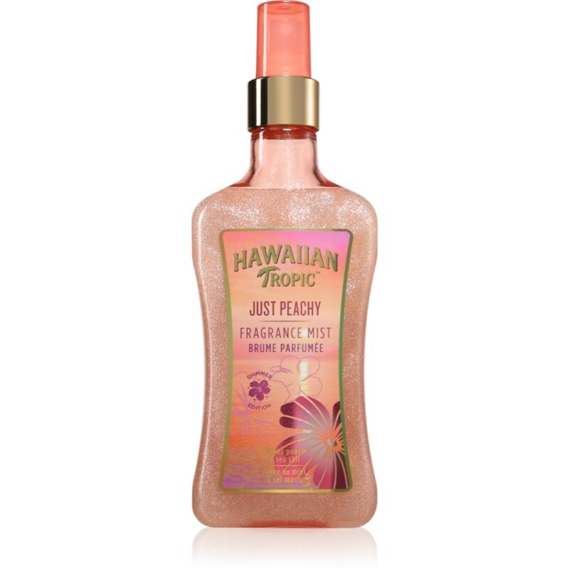 Hawaiian Tropic Perfumes Just Peachy telový sprej s trblietkami pre ženy 250 ml