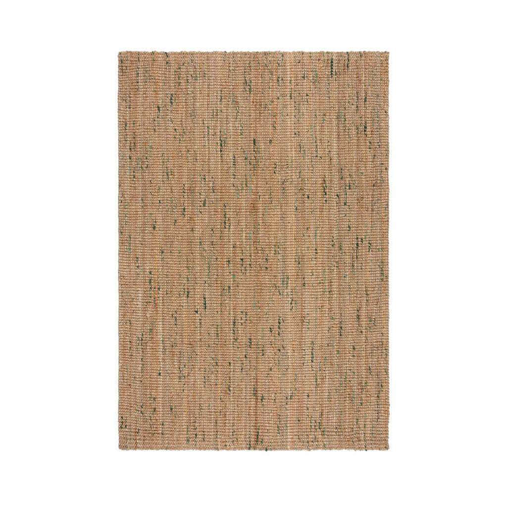 Flair Rugs RUČNE TKANÝ KOBEREC, 160/230 cm zelená, prírodná farba