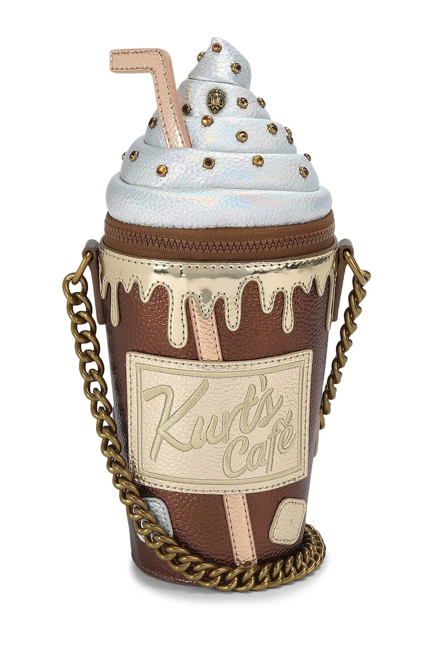 Kurt Geiger London dámska kožená crossbody kabelka Coffee Cup Bag