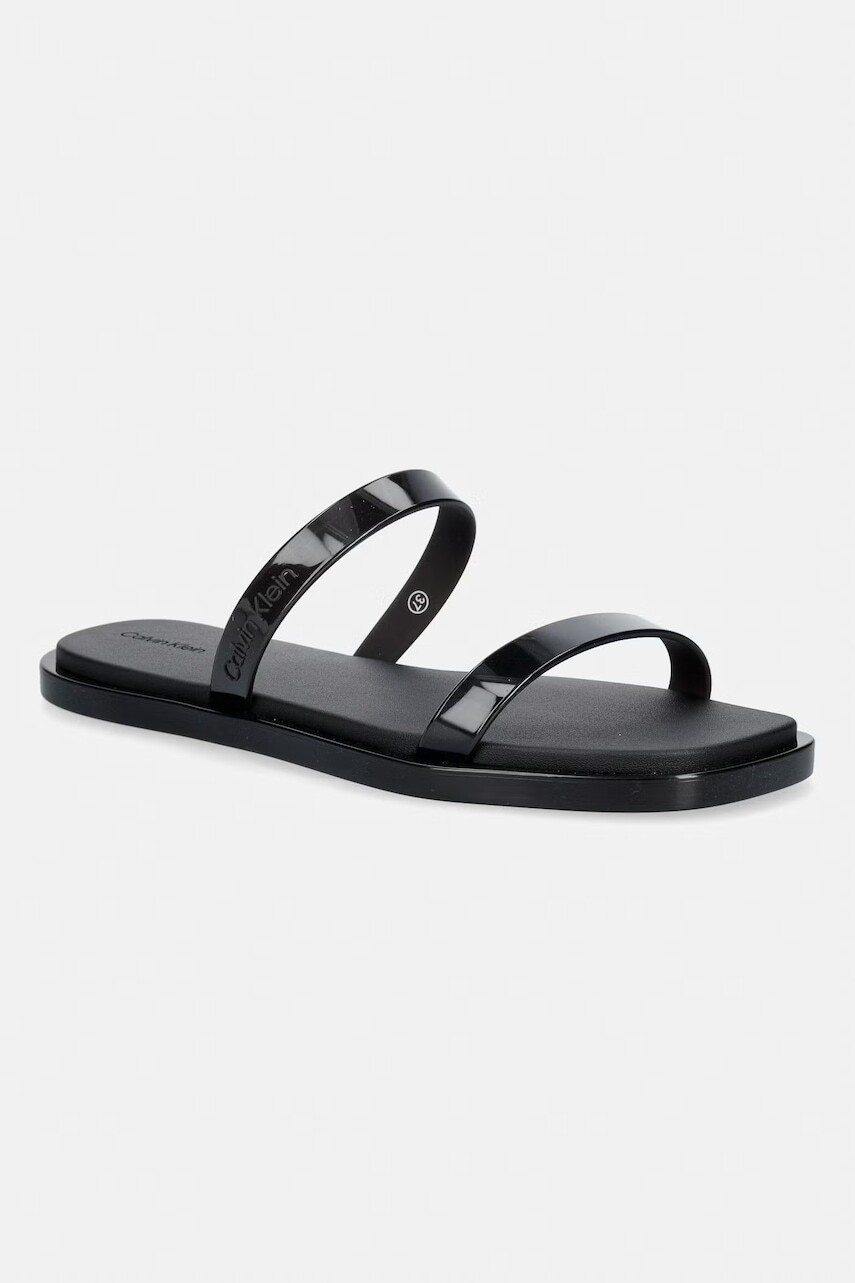 Calvin Klein šľapky dámske JELLY SNDL DOUB BAR SHINY ST TPU