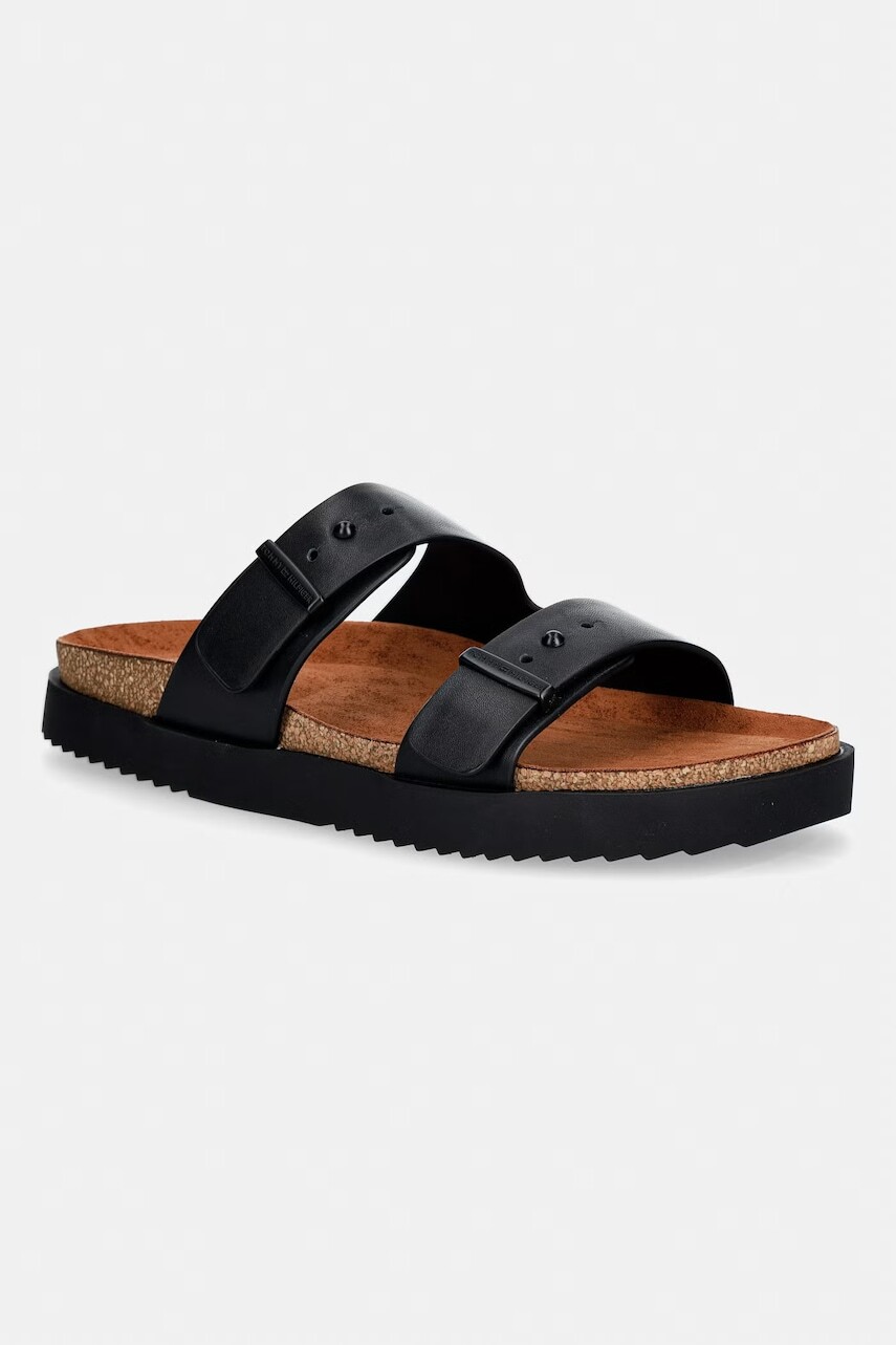 Tommy Hilfiger šľapky pánske kožené HILFIGER CHAMBRAY BEACH SANDAL