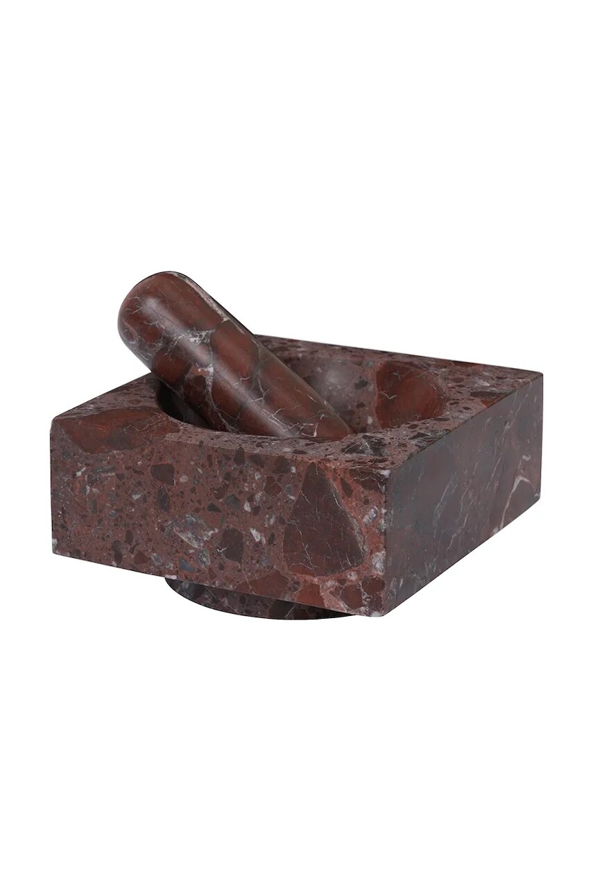 Ferm Living mažiar z mramoru 8,5 x 13 x 13 cm