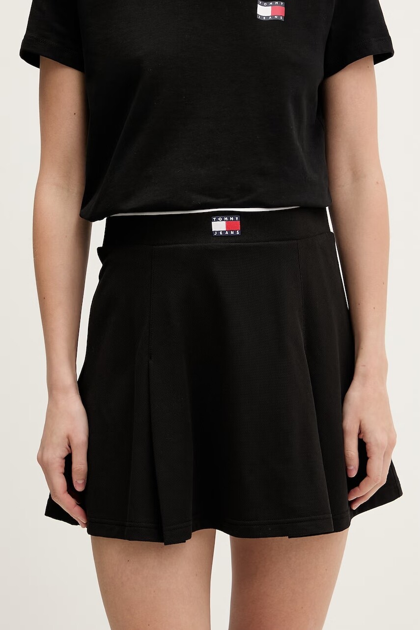 Tommy Jeans sukňa s bavlnou