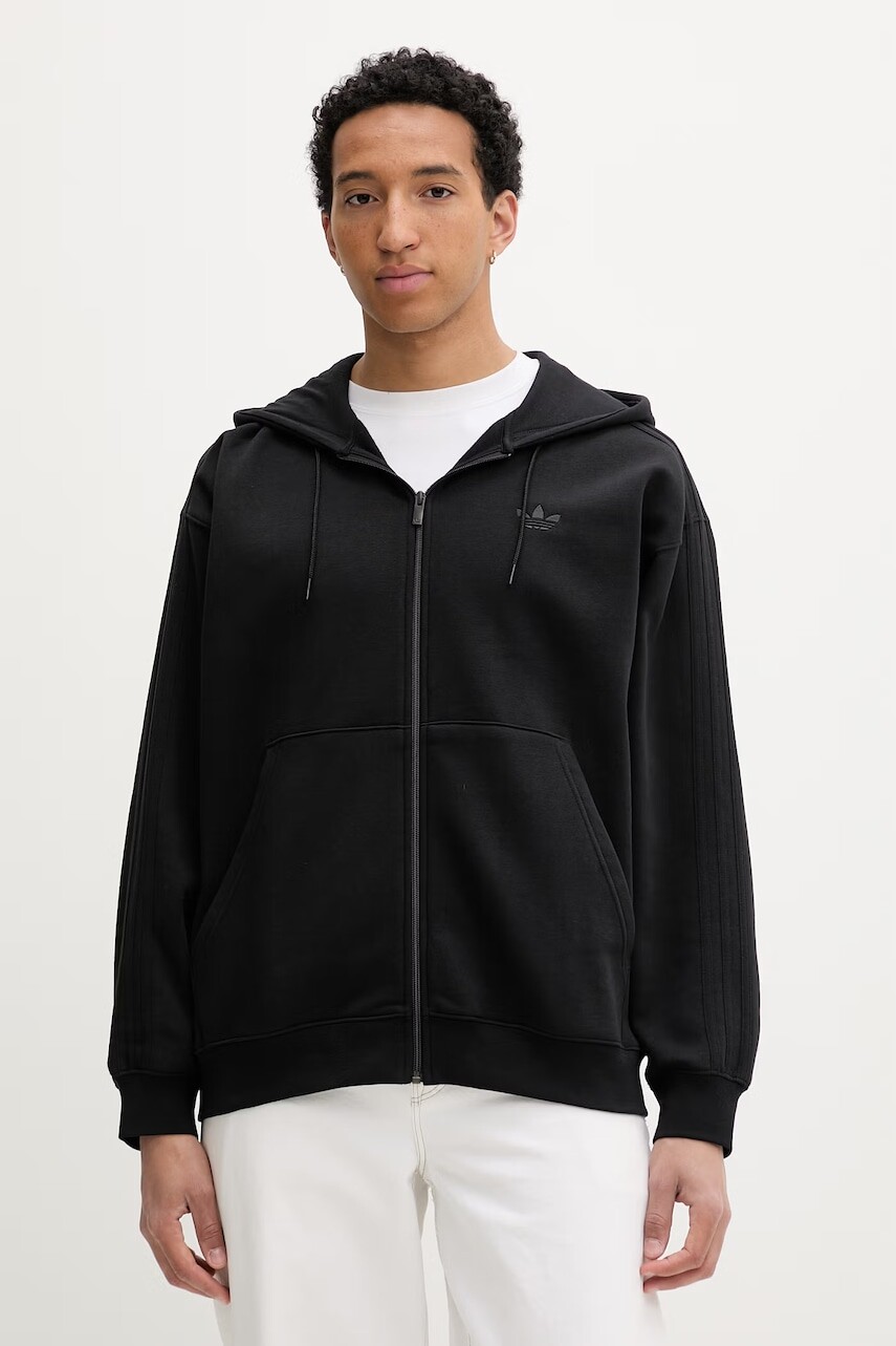 adidas Originals mikina na zips s kapucňou pánska s bavlnou