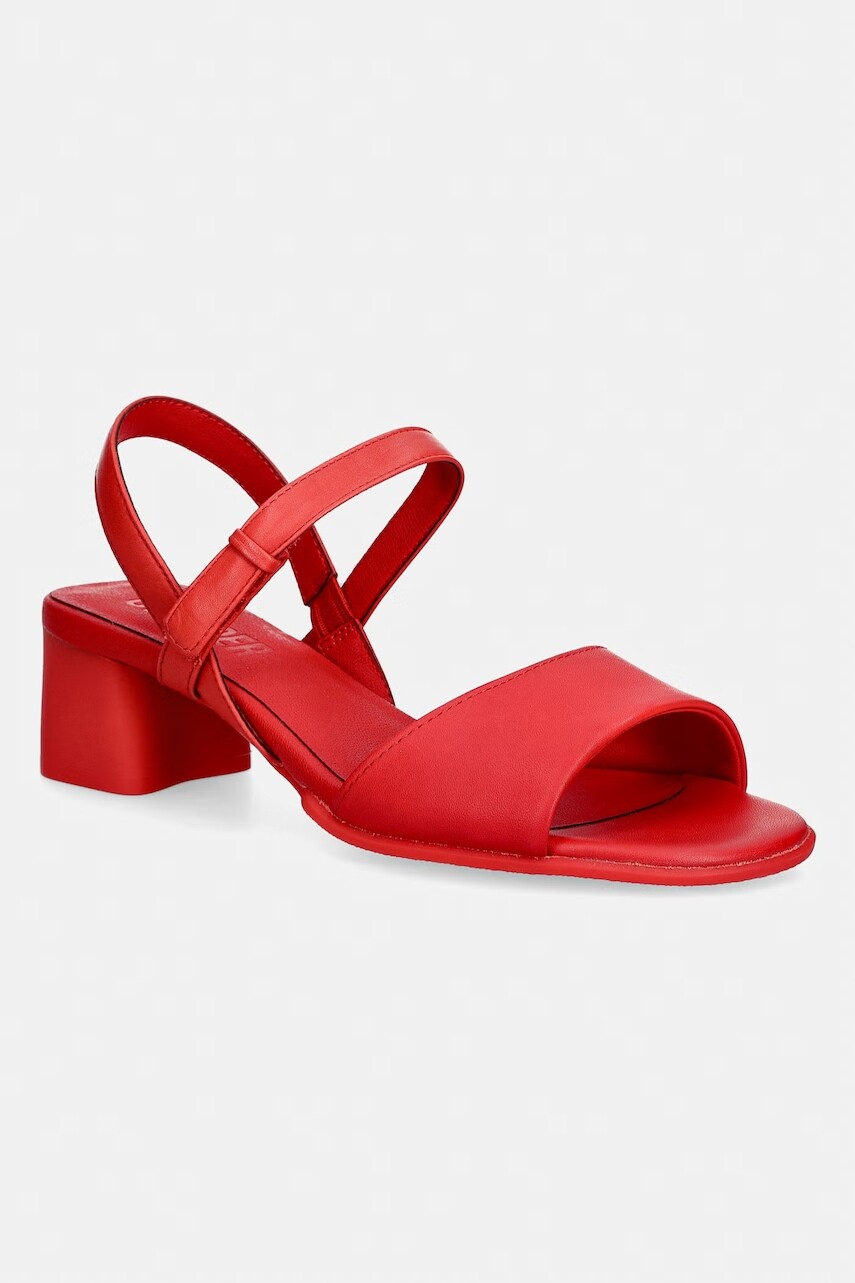 Camper sandále na podpätku kožené Katie Sandal