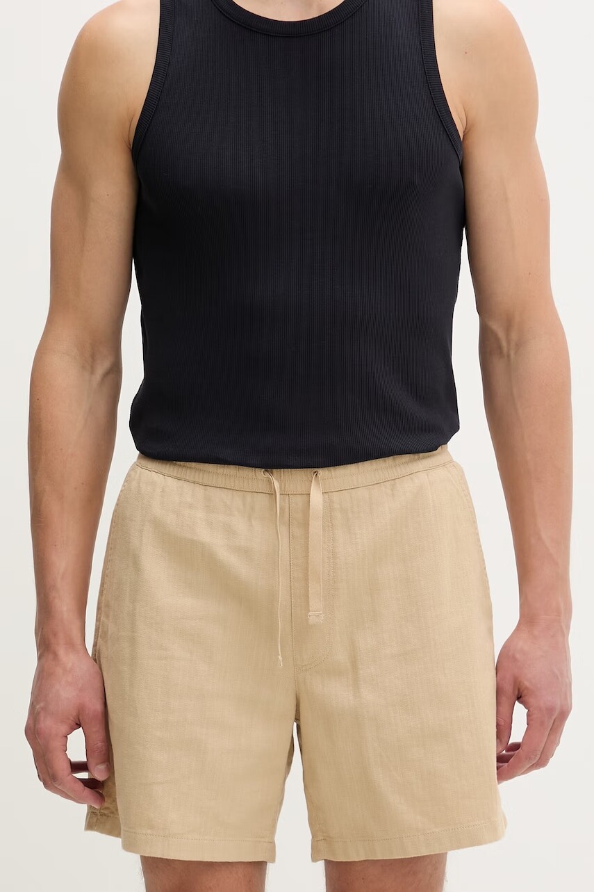 Tommy Jeans šortky pánske s ľanom