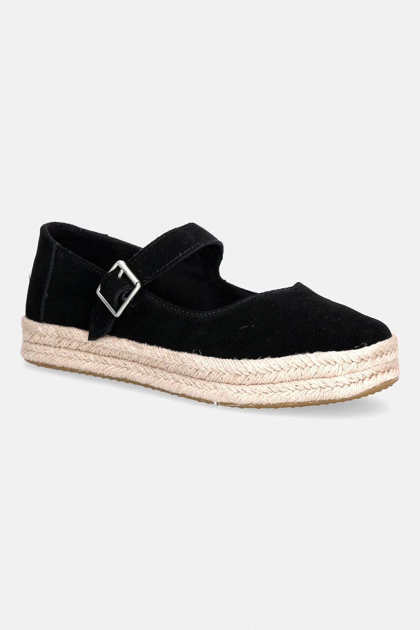 Toms espadrilky Mary Jane dámske semišové CAROLINA MARY JANE