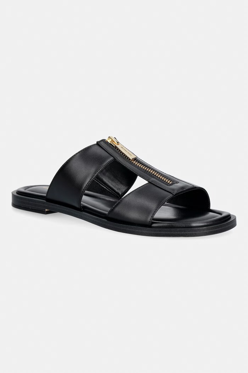 MICHAEL Michael Kors šľapky na plochom podpätku dámske kožené Berkley Flat Sandal