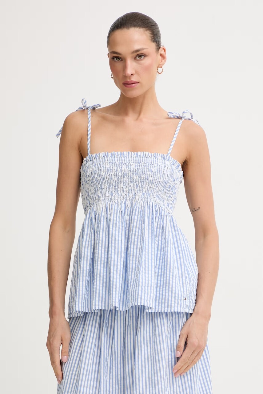 Tommy Hilfiger top dámsky bavlnený s elastanom SUMMER