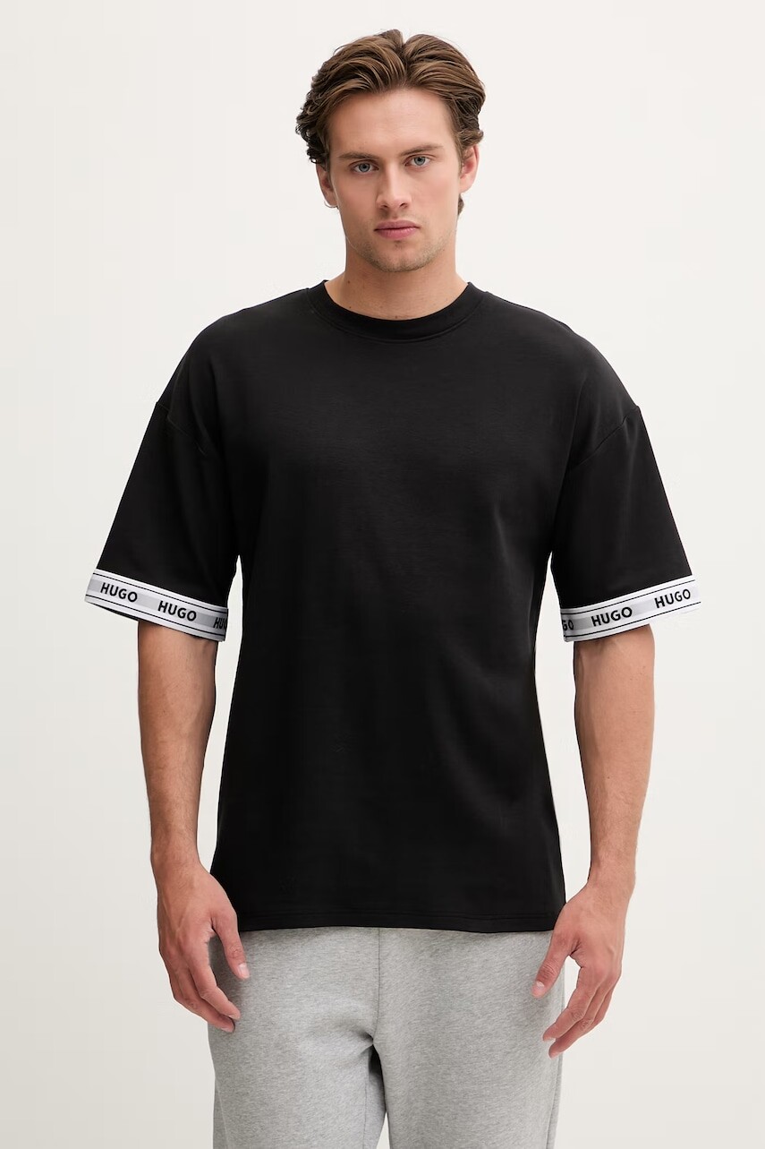 HUGO lounge tričko pánske bavlnené s elastanom TADE T-SHIRT