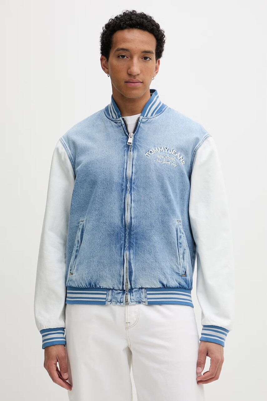 Tommy Jeans bunda bomber pánska bavlnená