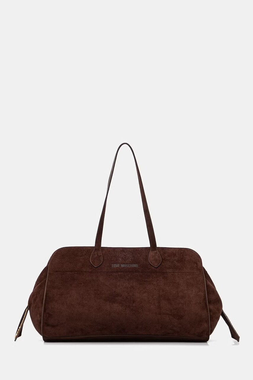 Love Moschino Kabelka typu shopper dámska z imitácie semišu