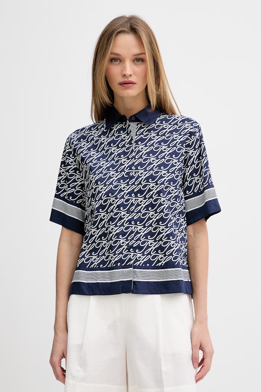 Tommy Hilfiger košeľa dámska s hodvábom SUMMER