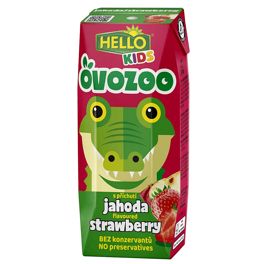 HELLO Ovozoo jahoda 250 ml x 18 kusov