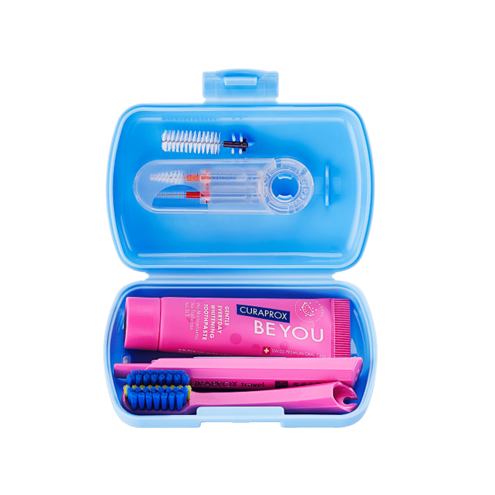 CURAPROX Travel set ORTHO modrý 1 kus