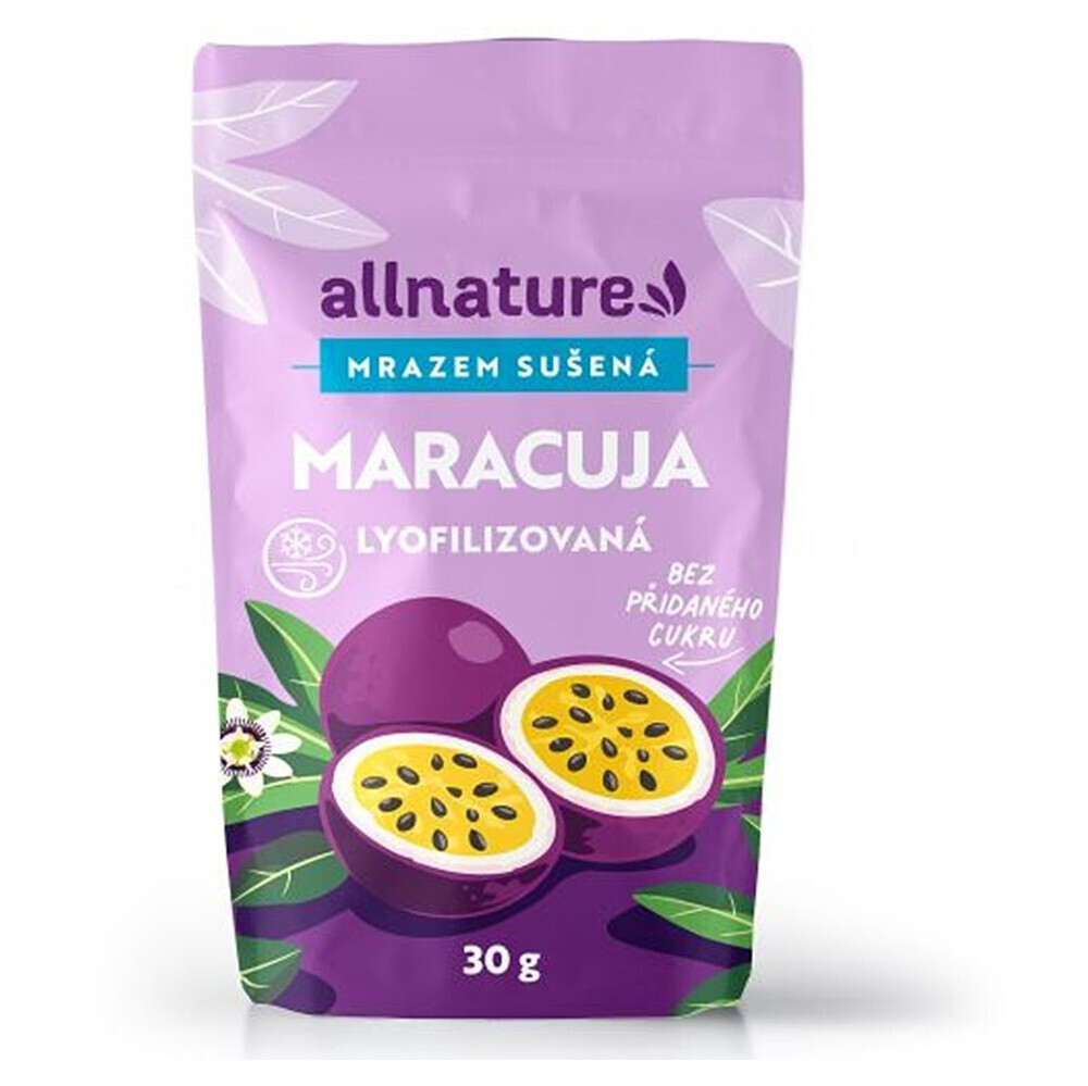 ALLNATURE Mrazom sušená maracuja kocky 30 g