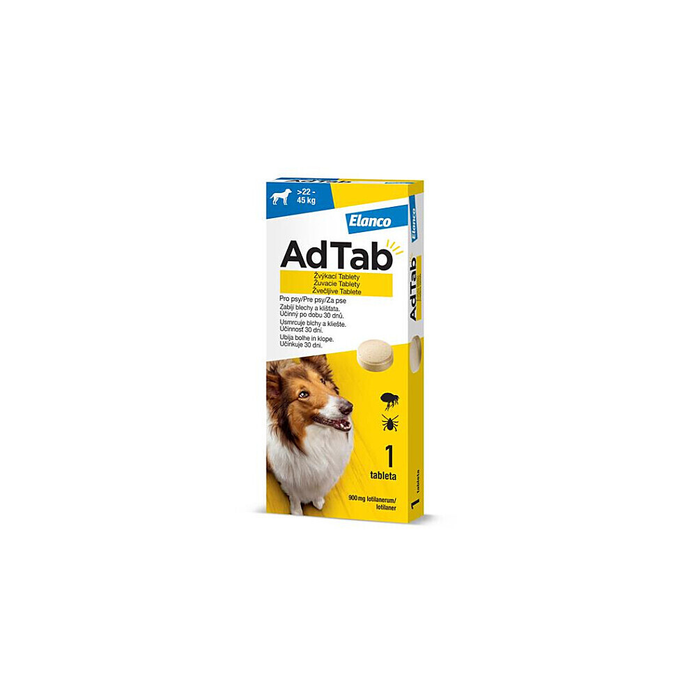 ADTAB 900 mg žuvacia tableta pre psov od 22–45 kg 1 kus