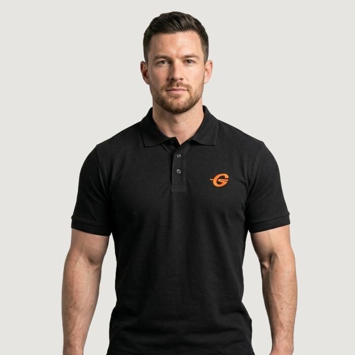 Gymbeam Tričko Polo Black Black  S