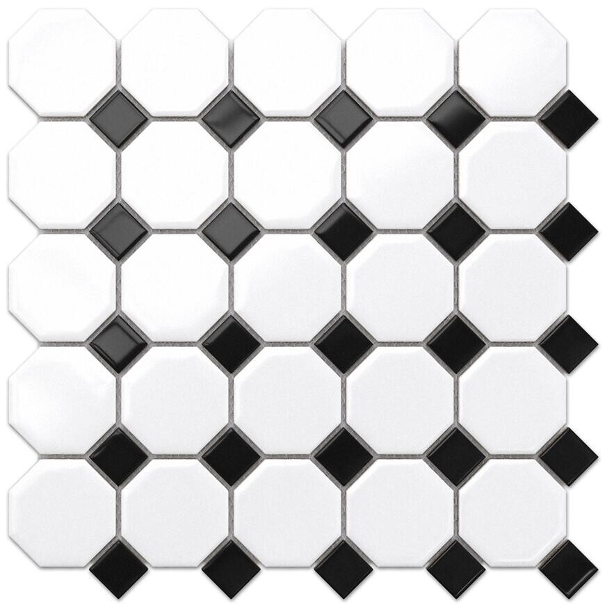 Mozaika Octagon White Classic Mat 29,3/29,3