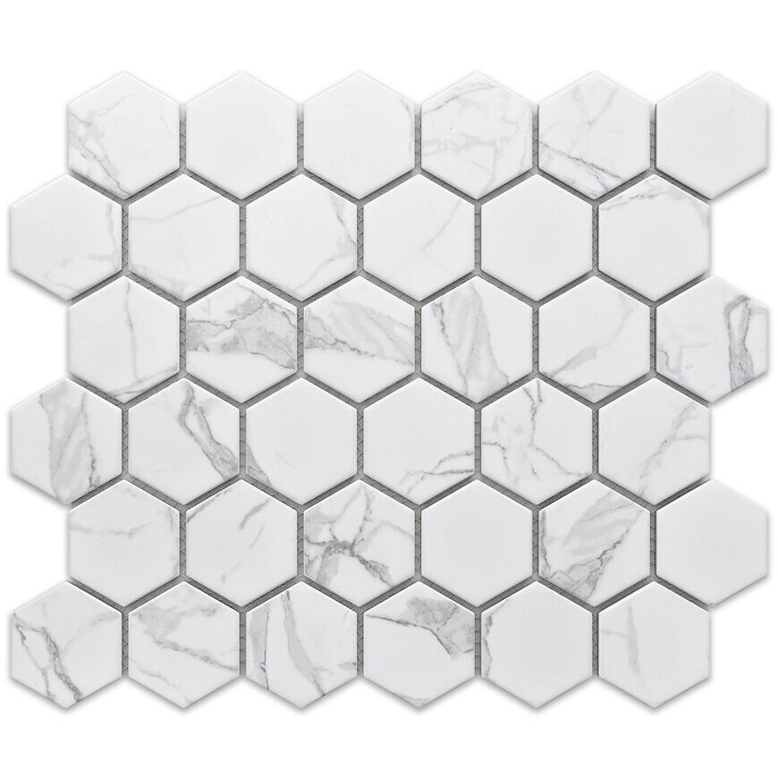 Mozaika hexagon Classic Carrara Mat 27,7/32,3