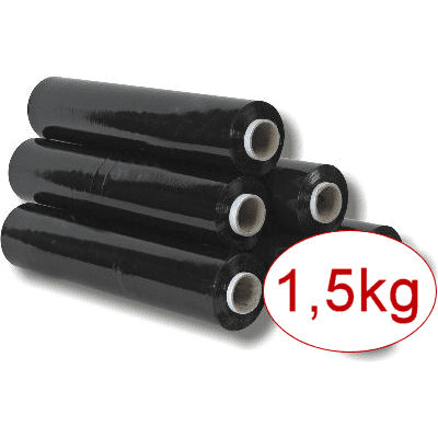 Stretch fólia ručná čierna 23µm/0.5m/1.5kg