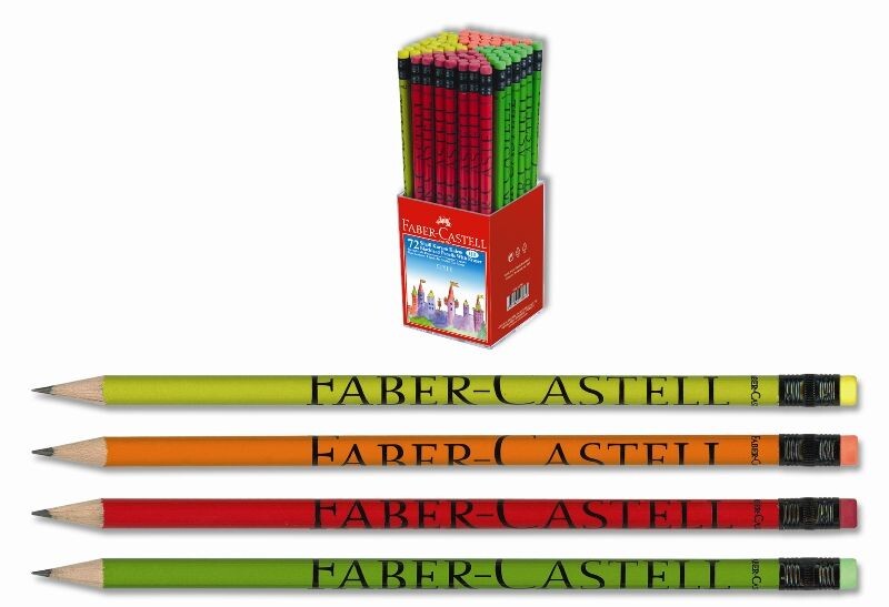 Grafitová ceruzka Faber-Castell s gum.. 72 ks