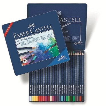 Akvarelové pastelky Art Grip set 24 farebné - plech