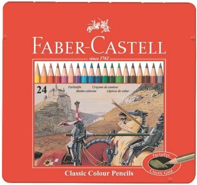 Pastelky Rytier set 24 farebné v plechu