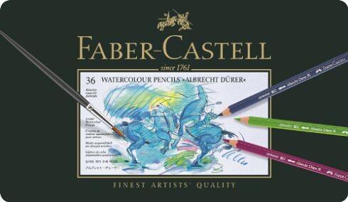 Akvarelové pastelky A.Dürer set 36 ks - plech