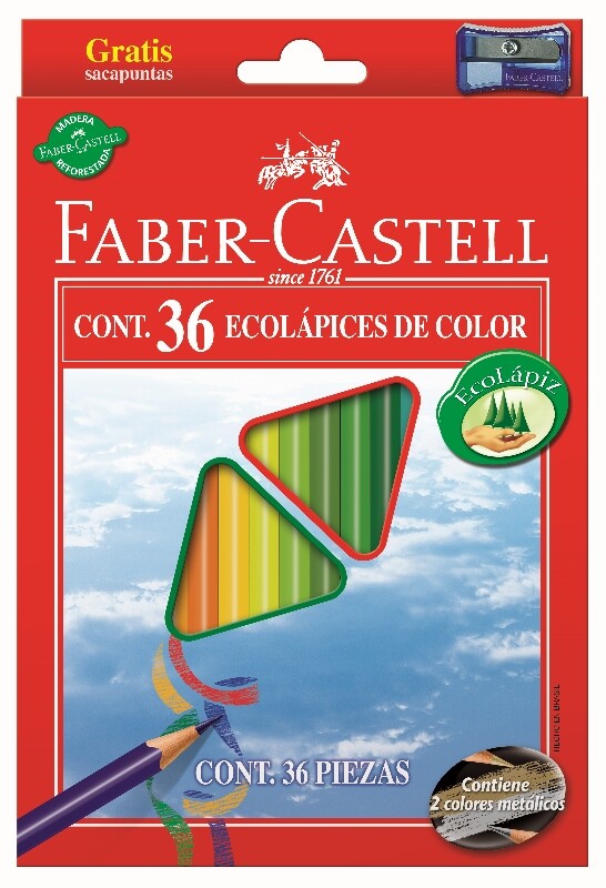 Pastelky ECO Triangular standard set 36 farebné