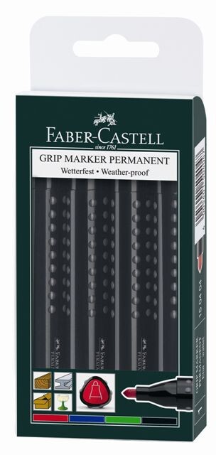 Popisovač Grip Permanent guľatý/4 set