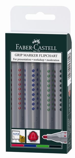 Popisovač Grip Flipchart guľatý/4 set