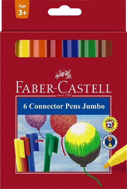 Popisovače Jumbo s klipom. set 6 farebné