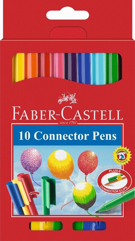 Popisovače s klipom. set 10 farebné + náhradné klipy