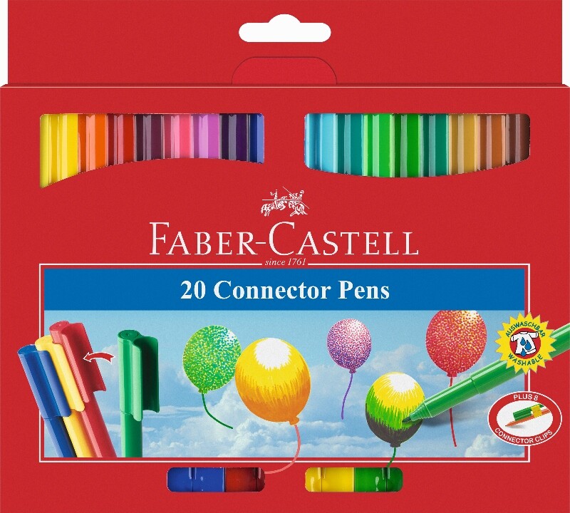 Popisovače s klipom. set 20 farebné + náhradné klipy