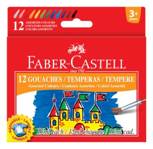 Temperové farby v kelímku 12 farebné 15 ml /30