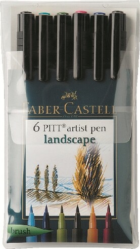 PITT umelecké perá set 6 Landscape