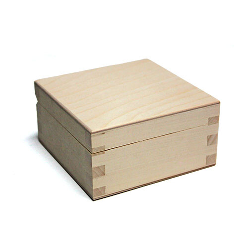 Drevená krabička na dekupáž – 10x10 cm