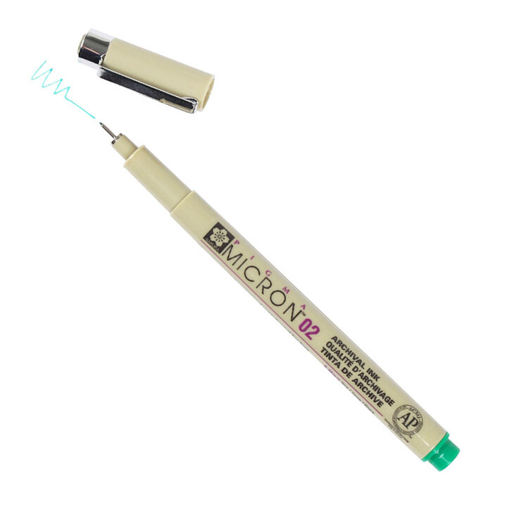 Technické pero SAKURA Pigma Micron GREEN / rôzne hrúbky