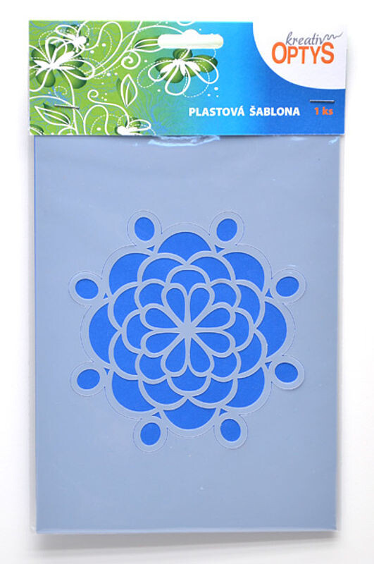 Plastová šablóna. 20x15cm - kvety 2