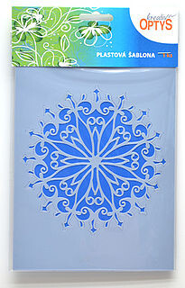 Plastová šablóna. priemer 14cm - mandala 3
