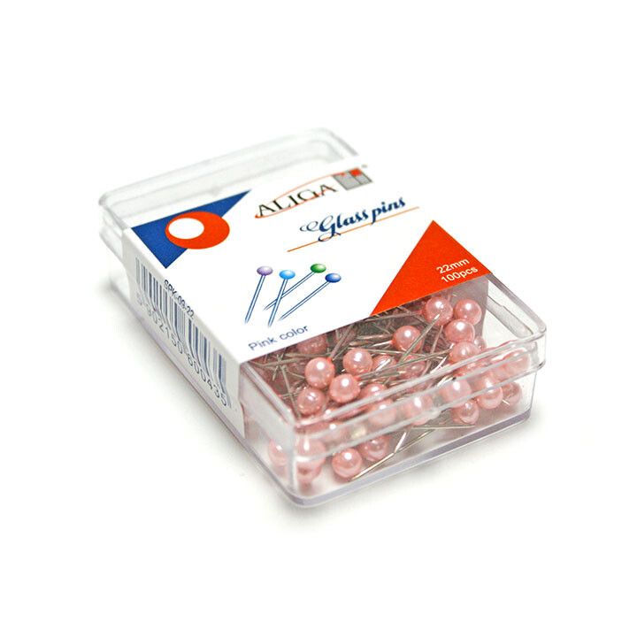 Špendlíky s farebnými hlavičkami 22 mm / 100 ks